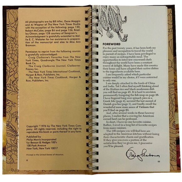 Benson & Hedges Presents 100 Of Worlds Greatest Recipes by Craig Claiborne 1976 - Picture 5 of 15